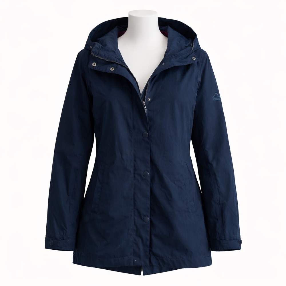 Size S McKINLEY Women’s Waterproof Hooded Rain Jacket Navy Blue